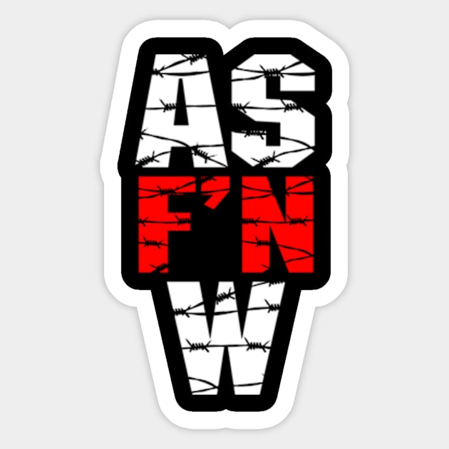 AS F'N W logo Sticker by Shop Chandman Designs 